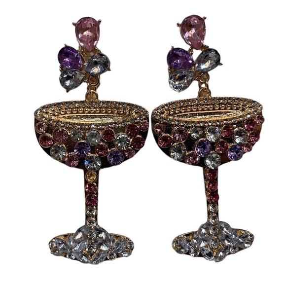 Fashion Earrings by Lisa Pollock Champagne Goblets - Picture 4 of 9